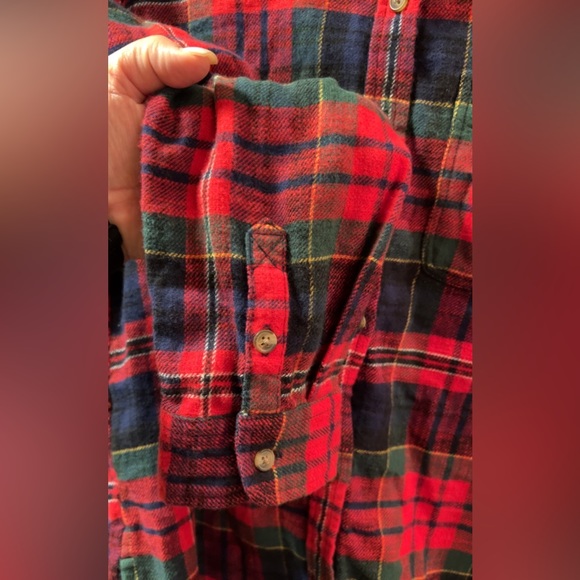 American Eagle Boyfriend Fit Plaid Flannel Shirt Medium - Picture 5 of 6